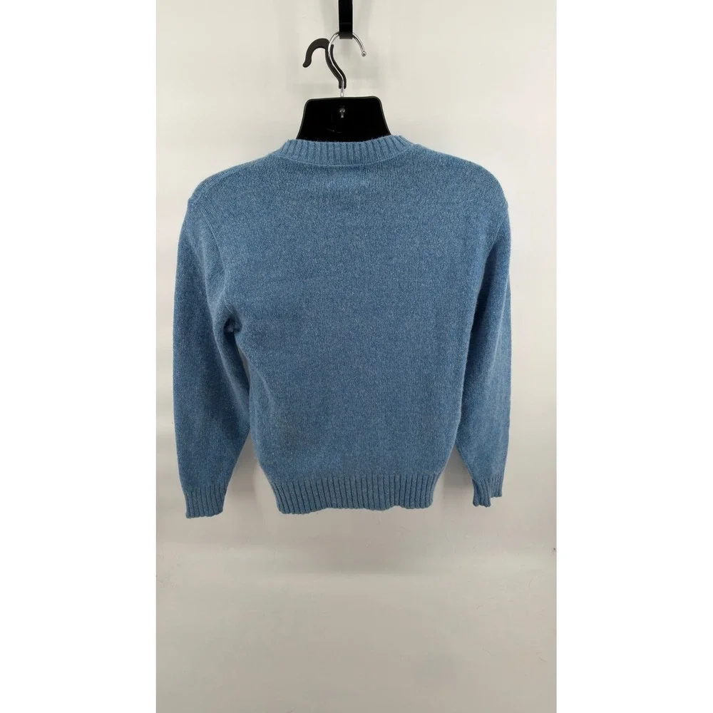 VTG 70s 80s Robert Bruce Made‎ in USA Crewneck Sweater Mens M Heather Blue Knit
